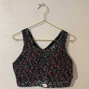 Nike Black Floral Crop Top